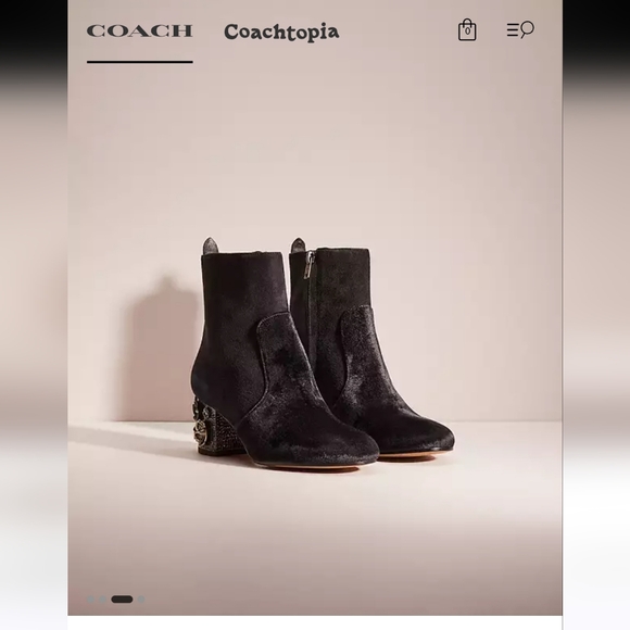 COACH Juliet Mid-Heel Ankle Boots, Size 7 - Picture 4 of 16